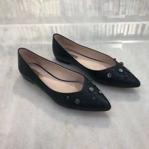 Louise et Cie black jewel flats